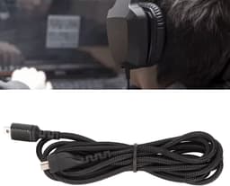 Vt products - Vervangende Hoofdtelefoonkabel - Gamingheadset Kabel - 1,5 M - Zwart - Geluidskabel - Geschikt voor Steelseries Arctis 3 5 7 Pro - Hoogw — thumbnail 4