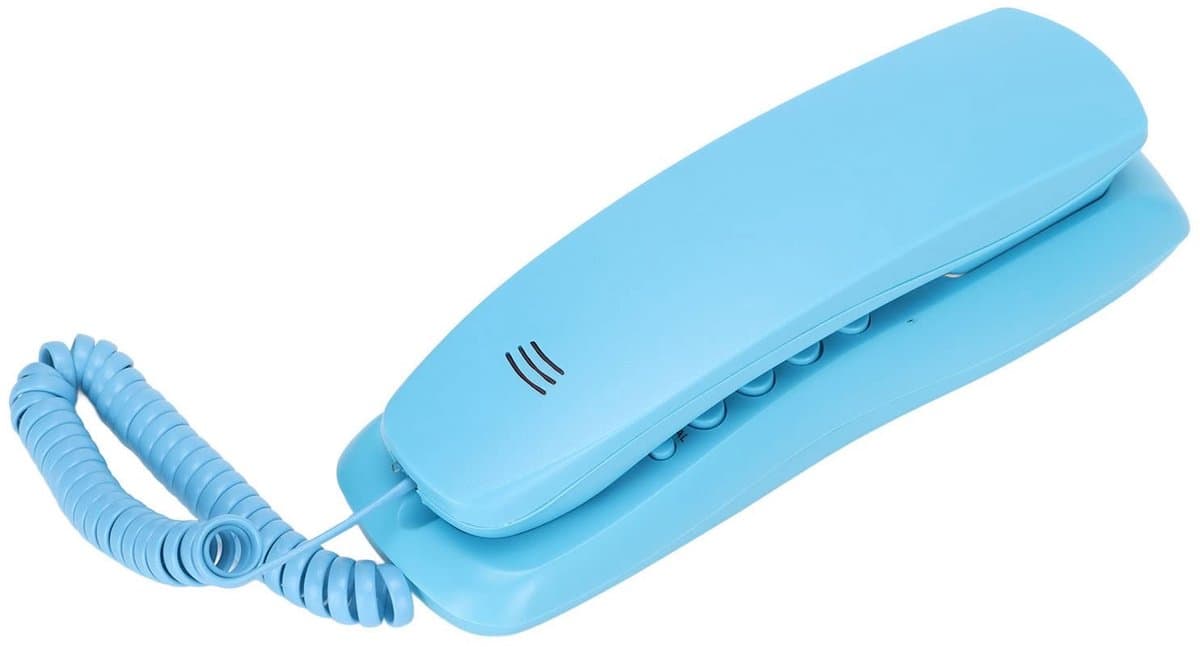 Store_9 - Telefoon met Snoer aan de Muur - Vaste Telefoon - Mute-pauze en Herkiesfunctie - Blauw - Hoteltelefoon - Geschikt voor Kantoor en Thuis — afbeelding 1
