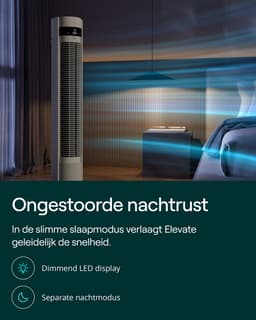 Duux Elevate – Stille Torenventilator met Ionisator – 26 Snelheden & Slaapmodus - Greige — thumbnail 3