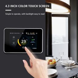 Slimme Thermostaat - Programmeerbare Regelaar - Temperatuur Regelen - WiFi Bediening - 4.3 Inch Touchscreen - Zwart — thumbnail 5