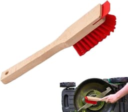 Grasmaaierdek schraper - Tuin schraper - Gazon onderhoud - Versterkte borstel - 40.5 cm - Houten borstel — thumbnail 1