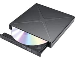 Externe DVD Speler - Optische Drive - Bestanden Archiveren - Met SD TF Kaartlezer - USB 3.0 - Zwart