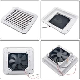 Dailygoods - Dailygoody - Ventilator - Ventilatie - Waterdicht - Wit - Geluidsarm - Ideaal voor caravan en camping - Slaapkamer en woonkamer — thumbnail 2