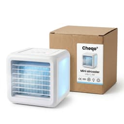 Cheqo® Mini Aircooler - Luchtkoeler - Ventilator - Mini Airco - Tafelventilator - Bureau Ventilator - Luchtbevochtiger - Mobiele Airco - Air Cooler - Koelsysteem - USB Ventilator - Koelapparaat voor Slaapkamer en Kantoor — thumbnail 3