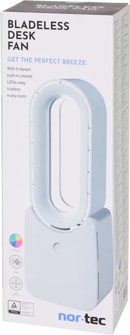 Bladloze koelventilator nor tec - Wit - RGB - LED — thumbnail 1