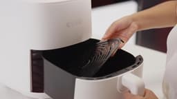 Airfryer Zonder Olie - Heteluchtfriteuse Multifunctioneel - Gezond Koken - Dubbele Cyclone Technologie - 6 Liter - Wit — thumbnail 4