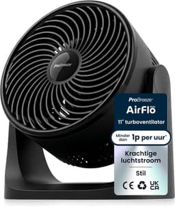 Bureauventilator stil – tafelventilator met 3 snelheden, 90° kantelbaar, 28W — thumbnail 1
