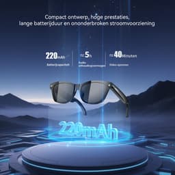 Blackview BV100 Smart Glasses - Slimme bril met camera - Spraakgestuurde AI-assistent - Bluetooth-bellen, vertaling, objectherkenning - BT 5.4 - 32GB - 220 mAh - Transparant — thumbnail 4