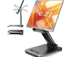 Vouwbare Tablet Stand voor iPad en Smartphones - Ideaal voor Thuis, Kantoor en Reizen, Geschikt voor 4-16 inch Tablets en E-readers zoals Kindle