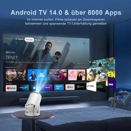 Mini-beamer met 8K-ondersteuning, WiFi 6 en Android 14.0 — thumbnail 5