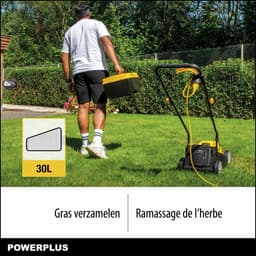 Elektrische Grasmaaier met Opvangbak 30L, Verstelbare Maaihoogte, 1300W Motor, 32 cm Maaibreedte voor Tuinen tot 250 m² — thumbnail 3