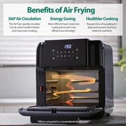Digitale Airfryer Oven - Heteluchtoven Airfryer - Gezond Koken - 360° Hete Luchtcirculatie - 11 Liter - Zwart — thumbnail 5