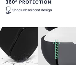 kwmobile cover voor oordopjes case - geschikt voor JBL Endurance Race 2 - Trendy beschermhoes draadloze oordopjes in zwart — thumbnail 1