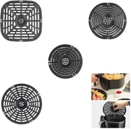 Airfryer Grill Pan - Bakplaat Vervanging - Gezond Bakken - Perforatie Ontwerp - 18 cm - Zwart — thumbnail 6