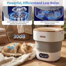 Mini Wasmachine met Centrifuge - Voor Kleine Wasgoed - Meerdere Programma's - wasoplossing — thumbnail 5