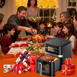 Casa Living Luxe Airfryer - Met 8 Programma's - Gezond koken tot 200 °C - LED-Scherm en Kijkvenster - 5,5L - Zwart Design — thumbnail 4