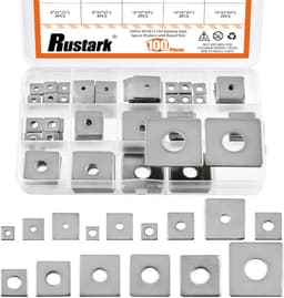 RVS Vierkante Wasmachines - Vierkante Washers met Ronde Gat (Diverse Maten) — thumbnail 1