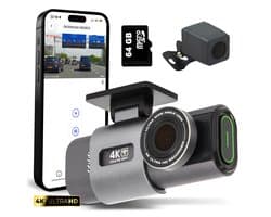SecurLens Y PRO Dashcam 4K – Voor & Achtercamera – Dashcam Voor Auto – incl. 64GB SD kaart