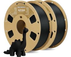 3D Printer Filament - PLA Draad - 3D Printen - Stoppvrij en Bubbelvrij - 2kg - Zwart