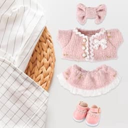 Poppenkledingset, stijlvolle kawaii-outfitset, luxe moderne rok met accessoires, geschikt voor aankleedpoppen — thumbnail 5