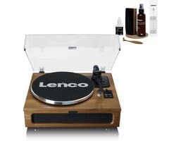 Lenco Platenspeler Bundel - LS-410WA + TTA-6IN1 - Platenspeler met Bluetooth - 6-delige LP Schoonmaakset