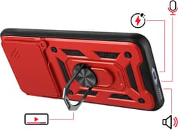 Mayaxess, Ringhoes voor Redmi Note 15 4G met Schuifbare Camerabescherming, Rood — thumbnail 5