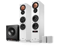 Teufel Ultima 40 ACTIVE 3 Club Edition 4.1 Bluetooth surroundsysteem met draadloze actieve achterluidsprekers en krachtige subwoofer, basreflex, ingebouwde versterker, HDMI ARC CEC‌ - wit