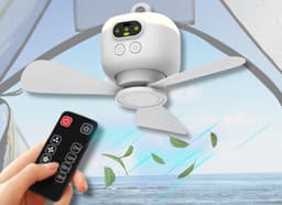 ONF3 - Draagbare Camping Ventilator - 8000mAh Accu met Afstandsbediening - 3 Snelheden - Compact en Lichtgewicht - Ideaal voor Buiten - Zomer Ac... — thumbnail 1