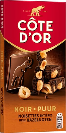Côte d'Or L'Original Puur Hele Hazelnoten Chocolade Reep 9 x 180g - Chocolade Tabletten - Cadeau vrouwen of mannen verjaardag - Voorraad — thumbnail 3