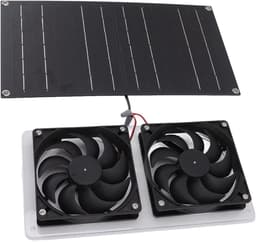 ONF3 - Solar Panel Fan Kit - 100W Waterdichte Ventilator voor Kassen en Kamperen - Energiezuinig en Betrouwbaar - Ideaal voor Buitengebruik - Zo... — thumbnail 1