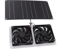 ONF3 - Solar Panel Fan Kit - 100W Waterdichte Ventilator voor Kassen en Kamperen - Energiezuinig en Betrouwbaar - Ideaal voor Buitengebruik - Zo...