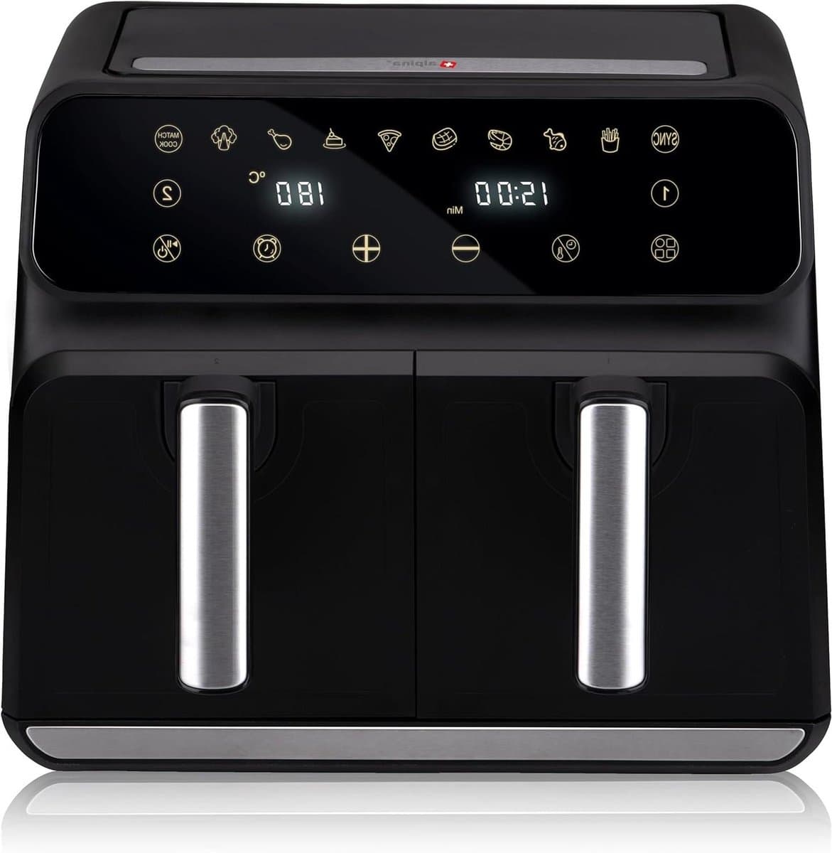 Dubbele Heteluchtfriteuse - Airfryer XXL - Gezond Koken - Sync Finish Functie - 8 Liter Capaciteit - Zwart — afbeelding 1