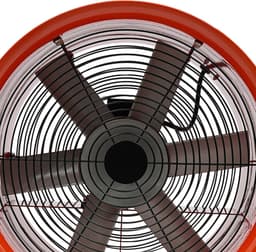 Trommelventilator Vloerventilator - Industriële Ventilator Windmachine - Grote Ruimtes Ventileren - 90 Graden Verstelbare Helling - 15.000 CFM - Oranje — thumbnail 3