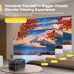 4K Smart Projector met Spraakbesturing - Native Full HD 1080P - 900 ANSI Lumen - Android 14 - Wifi 6 - Bluetooth 5.4 - Autofocus - Automatische Keystone Correctie - Korte Projectieafstand - Geschikt voor Films, Gaming en Presentaties — thumbnail 3
