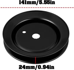 Dailygoods- Stationaire Katrol - Hoogte 24 mm - Diameter 141 mm - Compatibel met MTD Grasmaaier - Slijtvast Metaal - Onderdeelnummer 756-1188 - Looprol — thumbnail 5