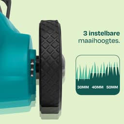 VONROC Mini Elektrische Grasmaaier 20V – 22 cm – Maaien en mulchen in één - Drie instelbare maaihoogtes: 30mm, 40mm, 50mm –- Incl. reinigingstool - Zonder accu en lader — thumbnail 2