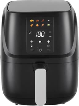 YOR® Mini airfryer - Airfryer - Airfryer klein - Zwart - ‎40cm x 33cm x 33cm — thumbnail 4
