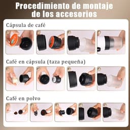 Innovastore Koffiezetapparaat - Draagbarekoffiemachine - Draagbareespressomachine - Minikoffiezetaparaat - Capsules -Grijs — thumbnail 5