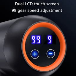 Bregico Massage Gun - Massage Apparaat - 99 Versnellingen - 8 Verschillende Opzetstukken - Voor Lichaamsmassage - Zwart — thumbnail 5