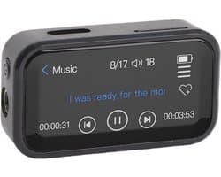 longziming -Draagbare Mp3-speler - Digitale Audiosspeler - Draagbare Mediaspeler - 1,47 Inch Volledig Aanraakbaar Scherm - Bluetooth 5.3 - ABS Kunststof - Ideaal Voor Onderweg En Opnames - 1 Stuk