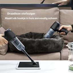 Dierenhaar Verwijderaar & Mini Handstofzuiger – USB Oplaadbare Draadloze Kruimeldief met Zuig- en Blaasfunctie – Voor Hondenhaar, Kattenhaar, Bank, Auto & Tapijt — thumbnail 2