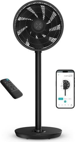 Slimme Ventilator - Stil Model - Comfortabele Koelte - 30 Snelheden - 54-92 cm - Zwart — thumbnail 1