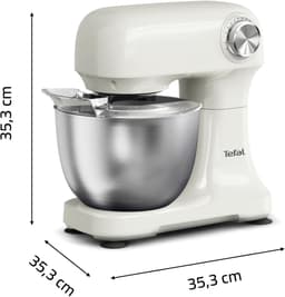 Keukenmachine - Mixer Kom - Bakken Recepten - Planetair Roersysteem - 3.5 Liter - Wit — thumbnail 4