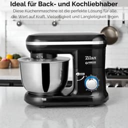 Keukenmachine - Mixer Deegmaker - Bakken en Koken - Planetair Roersysteem - 4.5 Liter Kom - Zwart — thumbnail 4