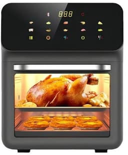 Flolife - Airfryer XXL 10 Liter – Olievrije Heteluchtfriteuse met 360° Circulatie, Automatische Standen, Elektrische Bakoven voor het Hele Gezin — thumbnail 1
