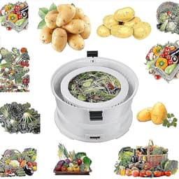 Elektrische Aardappelschiller - Groente Fruit Schillen - Snel Keukenwerk - Automatische Bediening - 1 kg Capaciteit - Zwart — thumbnail 4