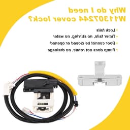 Washer Cover Sluiting met Slotgesp, Vervangingsonderdeel voor Wasmachines, Geschikt voor Diverse Modellen en Merken, Duurzaam en Weerbestendig — thumbnail 2