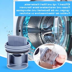Felt filter voor wasmachine en droger - vervangend filter voor Bosch, Siemens en Neff - 00647920, 00605010, 00602008 - optimale filtratie en onderhoud — thumbnail 4