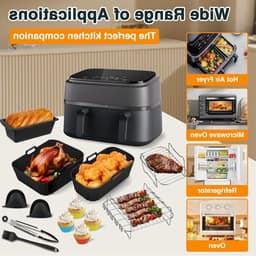 Set van 28 Accessoires voor Airfryer, Inclusief Siliconen Mallen, Grillrooster en Bakvormen voor Gezond Koken — thumbnail 6