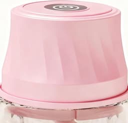 Voedsel Hakker - Mini Keukenmachine - Maaltijd Voorbereiding - Oplaadbaar Draadloos - 350ml Capaciteit - Roze — thumbnail 5